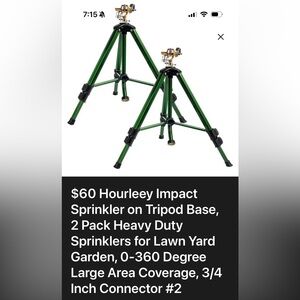 Green Tripod Sprinkler Set